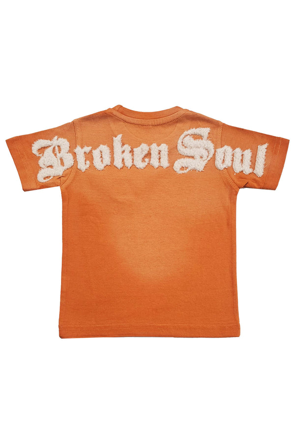 Kids Broken Soul Cream Chenille T-Shirt
