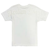 Kids Broken Soul White Chenille T-Shirt