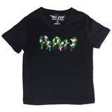 Kids RAW Drip Camo Green Chenille Crew Neck T-Shirt