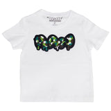 Kids RAW Drip Camo Green Chenille Crew Neck T-Shirt