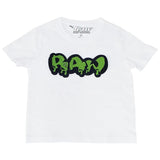 Kids RAW Drip Lime Green Chenille Crew Neck T-Shirt