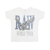 Kids RAW World Tour Light Blue Bling Crew Neck T-Shirt
