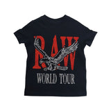 Kids RAW World Tour Red Bling Crew Neck T-Shirt