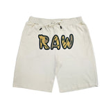 Men 003 RAW Green/Yellow 3D Embroidery Shorts