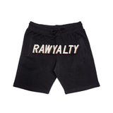 Men 004 RAWYALTY White 3D Embroidery Shorts