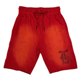 Men Black Label Red Bling Cotton Shorts