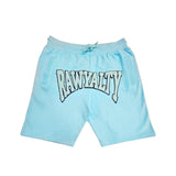 Men Rawyalty Aqua Chenille Cotton Shorts