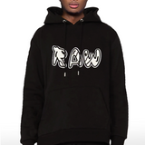 Men 003 RAW Black/White 3D Embroidery Hoodie