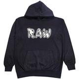 Men 003 RAW Black/White 3D Embroidery Hoodie