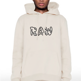 Men 003 RAW Black/White 3D Embroidery Hoodie