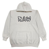 Men 003 RAW Black/White 3D Embroidery Hoodie