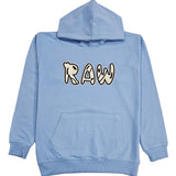 Men 003 RAW Black/White 3D Embroidery Hoodie