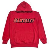 Men 004 RAWYALTY Red 3D Embroidery Hoodie