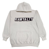 Men 004 RAWYALTY White 3D Embroidery Hoodie