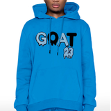 Men GOAT Baby Blue/Black Chenille Hoodie