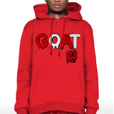 Men GOAT Red/White Chenille Hoodie