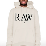Men RAW 3D Black Chenille Hoodie