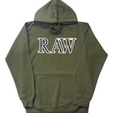 Men RAW 3D Black Chenille Hoodie