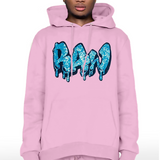 Men RAW Drip Aqua Bling Hoodie