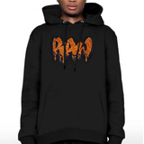 Men RAW Drip Orange Bling Hoodie
