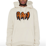 Men RAW Drip Orange Bling Hoodie