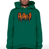 Men RAW Drip Orange Bling Hoodie