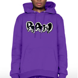 Men RAW Drip Black Chenille Hoodie