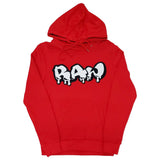 Men RAW Drip White Chenille Hoodie