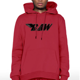 Men RAW Wing Black Chenille Hoodie