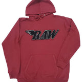 Men RAW Wing Black Chenille Hoodie