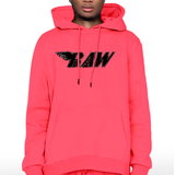 Men RAW Wing Black Chenille Hoodie