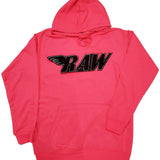 Men RAW Wing Black Chenille Hoodie