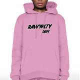 Men Rawyalty Dept Black Chenille Hoodie