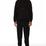 Men The Original -RAW- Black Silicone Hoodie and Joggers Set