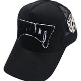 Men Rawyalty Black Chenille Dice Embroidery Hat