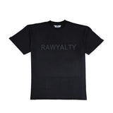 Men 007 RAWYALTY Black Rubberized Oversize T-Shirt