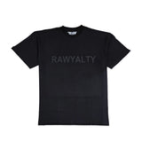 Men 007 RAWYALTY Black Rubberized Oversized T-Shirt