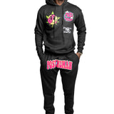Men RAW Post Human Vs The World Chenille Hoodie and Joggers Set