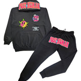Men RAW Post Human Vs The World Chenille Hoodie and Joggers Set