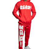 Men RAW Star White Puff Hoodie and Jogger Set