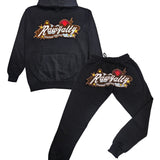 Men Rawyalty Unusual Suede Hoodie and Jogger Set