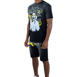 Men Members Only T-Shirt and Cotton Shorts Set