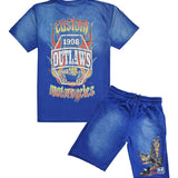 Men Outlaws T-Shirt and Cotton Shorts Set