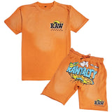 Men RAW Space Voyage T-Shirt and Cotton Shorts Set