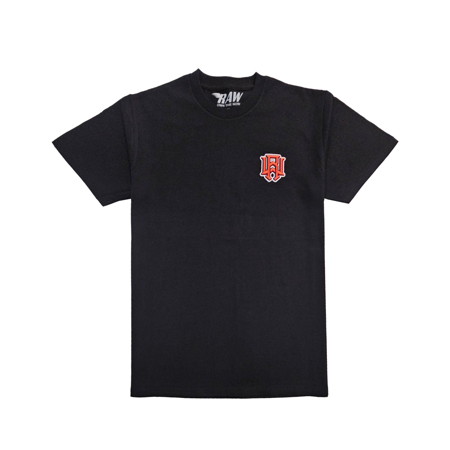 Men 3D Stitch Logo Red Embroidery Crew Neck T-Shirt - Rawyalty Clothing