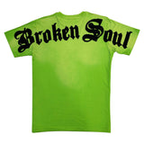 Men Broken Soul Black Chenille T-Shirt