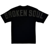 Men BROKEN SOUL BS1 Black Silicone T-Shirt