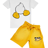 Kids Duck Chenille T-Shirt and Cotton Shorts Set