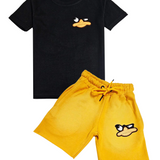 Kids Duck Chenille T-Shirt and Cotton Shorts Set