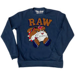 Bulldog Chenille Long Sleeves - Navy - Rawyalty Clothing